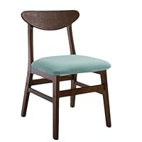 ③木製ダイニングチェア 緑色クッション 東谷 ダイニングチェア 座面高36cm 木製 グリーン （ 天然木